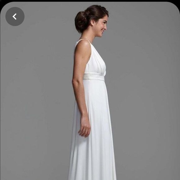 EUC Grecian Goddess Wedding Prom Ivory Dress - Picture 3 of 12